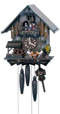 Pendule à Coucou Anton Schneider – Maison Forêt-Noire Avec Buveurs – Modèle SC 8TMT 3413/9 – Neuf