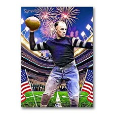John Paddy Driscoll Hometown Hero Art Card 01/20 Starpop Signed Football Print