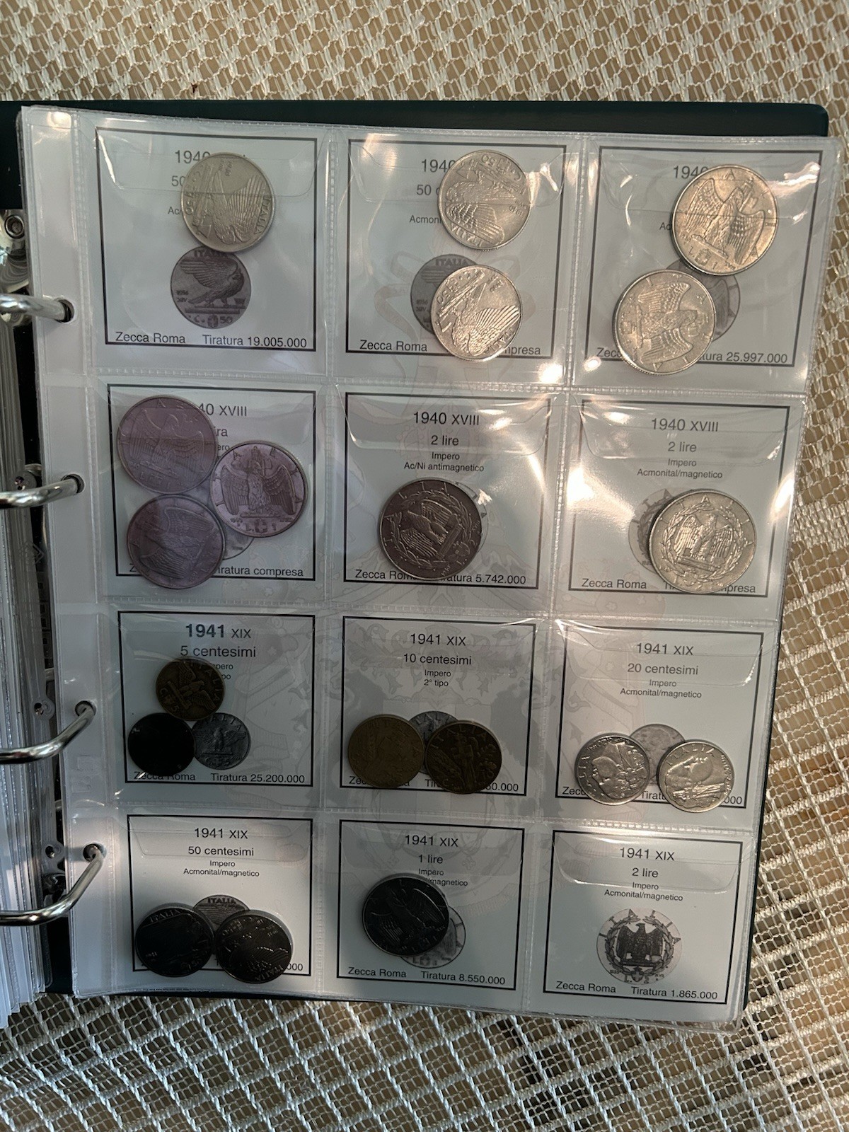 Coins Kingdom of Italy-Vittorio Emanuele III- 1900/1943 With Binder Album