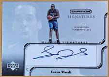 2001-02 Upper Deck Ovation Signatures #LW Loren Woods ROOKIE Autograph RC