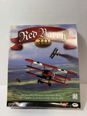 Red Baron 3-D (PC, 1998) Flight Simulator Big Box Complete