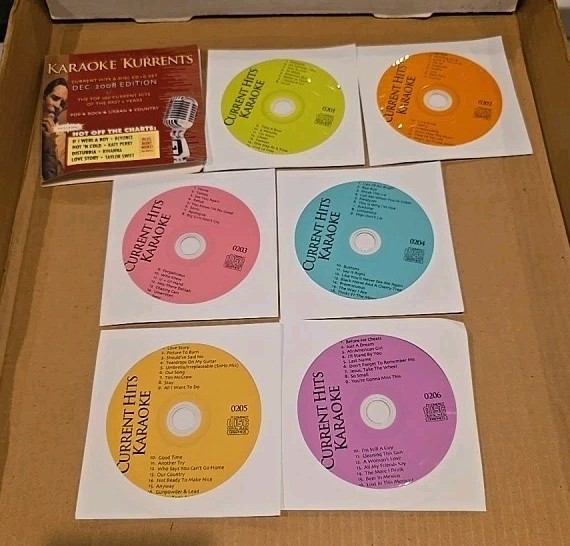 KARAOKE CD+G KURRENTS Dec-2008 Edition 6 Disc Set Rock, Pop, Urban, Country