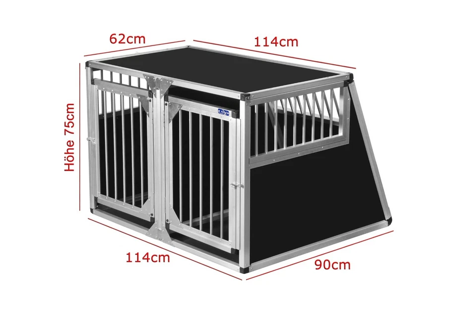 N79 Hundetransportbox Gitterbox Aluminium Transportbox Hundebox Alubox Autobox - Bild 2 von 4