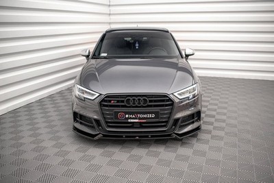 Maxton Design Frontlippe V.1 passend für Audi S3 / A3 S-Line Sportback 8V FL sch