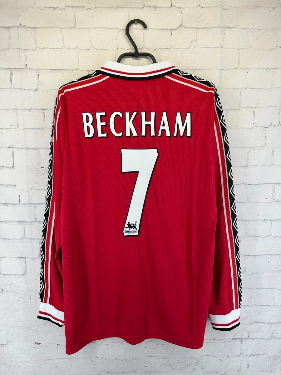 MANCHESTER UNITED 7 BECKHAM 1998 2000 VINTAGE RETRO FOOTBALL SHIRT