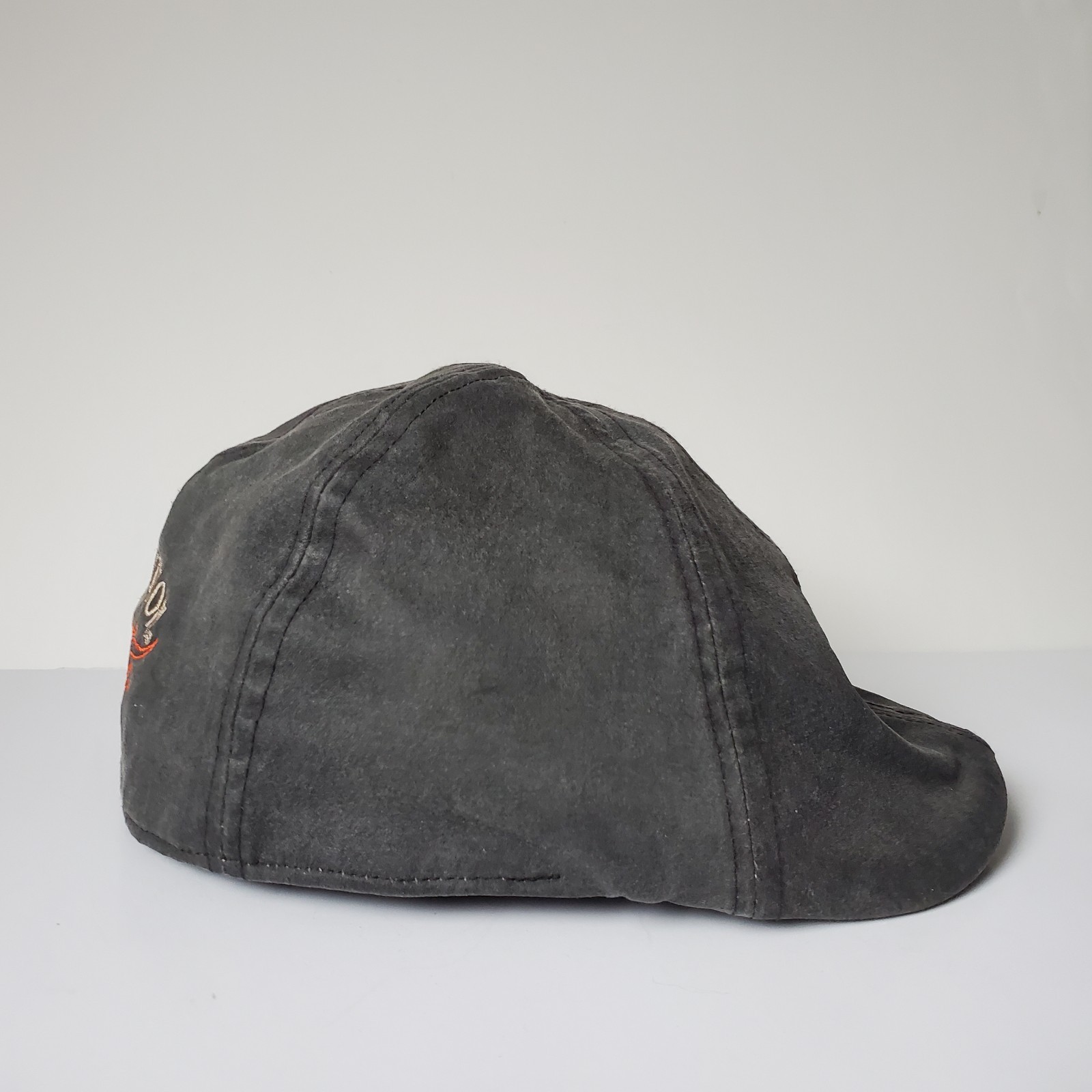 Harley Davidson Hat Size XL Newsboy Cabbie Cap Embroidered *Wear* Gray Cabbie