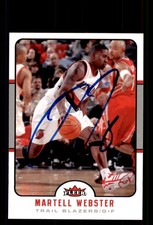 Signed Basketball Card Auto Martell Webster 2006-07 Fleer #163 Trail Blazers