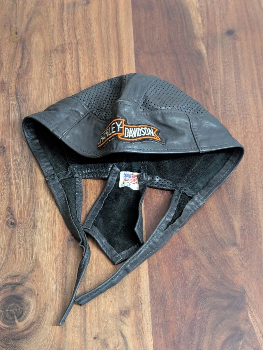 Casquette Harley-Davidson Vintage En Cuir – Taille L – Support Pour Lunettes – RARE