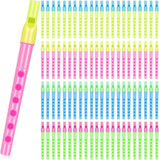 100 Pcs Musical Recorder Bulk 6 Hole Plastic Recorders Kids Flute Music Instrume