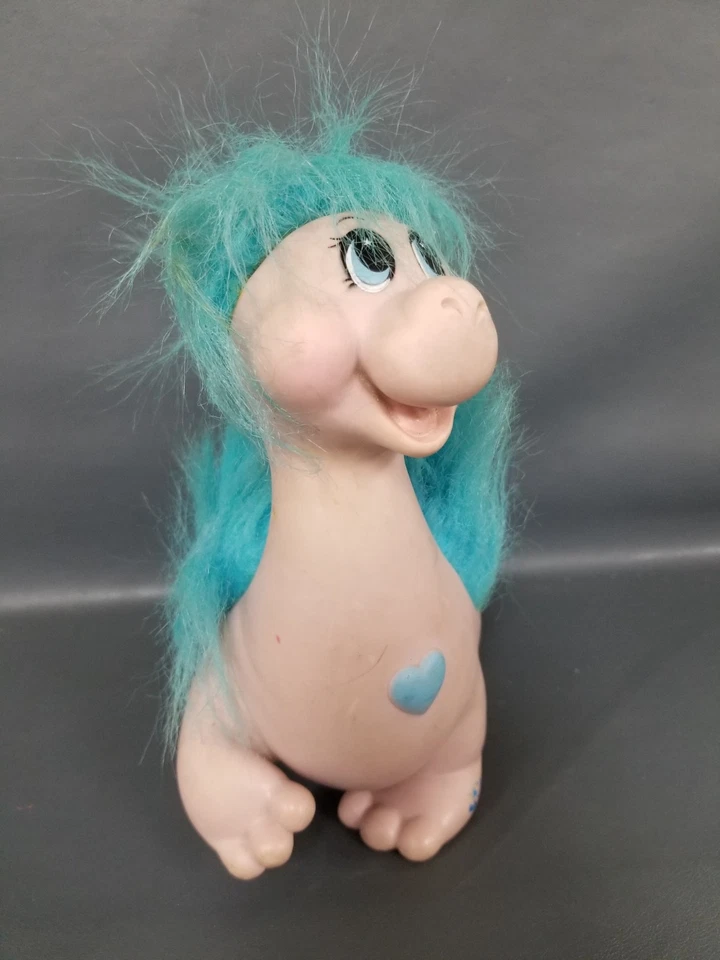 VTG 1985 Playskool Snugglebumms Tuggles Troll Hair Dinosaur Toy - Image 2 of 4