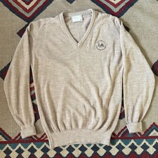 Vintage 70s Gaylord Michigan Country Club Golf Sweater Mens Large Hogan USA Made