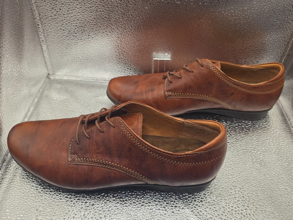 Taos идеальный женщин коричневый кожаный шнурует вверх Оксфорд туфли Sz 40 / 9 комфорт - Изображение 3 из 4