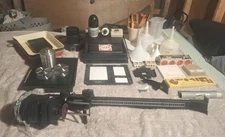 Darkroom Equipment Lot Vintage Trays Tongs Tanks Dark Bag Enlarger Cylinder