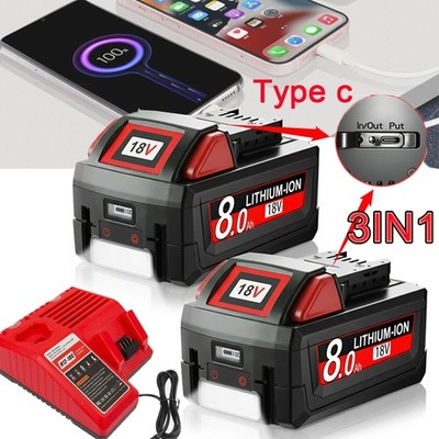 battery for milwaukee flashlight 2330 Cordless Tool Replacement – Youll get back to work faster with faster charging times when using a Milwaukee USB Rechargeable product or the Redlithium USB Portable Power Source and Charger (48 For M12 Lithium Ion Battery