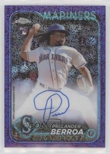 2024 Chrome Rookie Purple Speckle Refractor 98/299 Prelander Berroa Auto 00rs