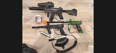Tippmann Model 98, tippmann A-5 & spyder imagine!! (3 markers)!!!