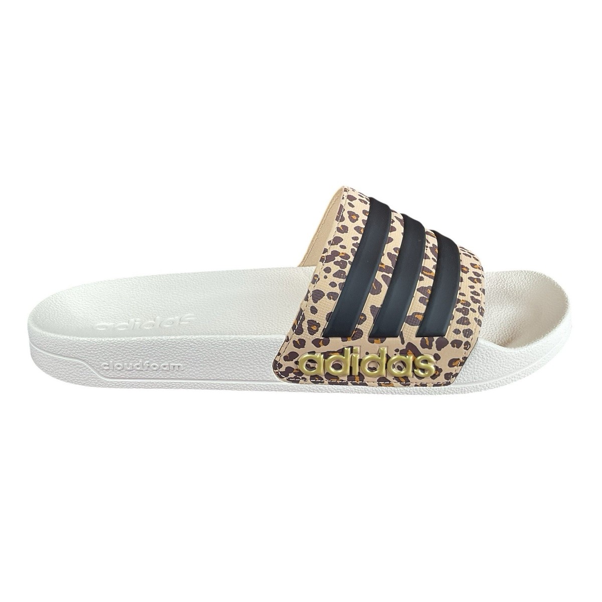 New NWT Mens Adidas Adilette Leopard Print Shower Slip On Sandals Slides Size 11 Adidas NWT Women main image 2