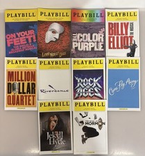 Lot of 10 Playbills from Pantages Theatre Los Angeles 2011, 2012, 2013 And 2018