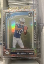 2024 Panini Donruss Optic - Rated Rookie Adonai Mitchell #203 Fire Prizm (RC)