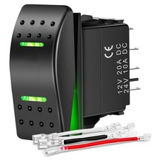 Waterproof Rocker Switch Toggle ON Off ON Switches DPDT 7Pin 12V 24V