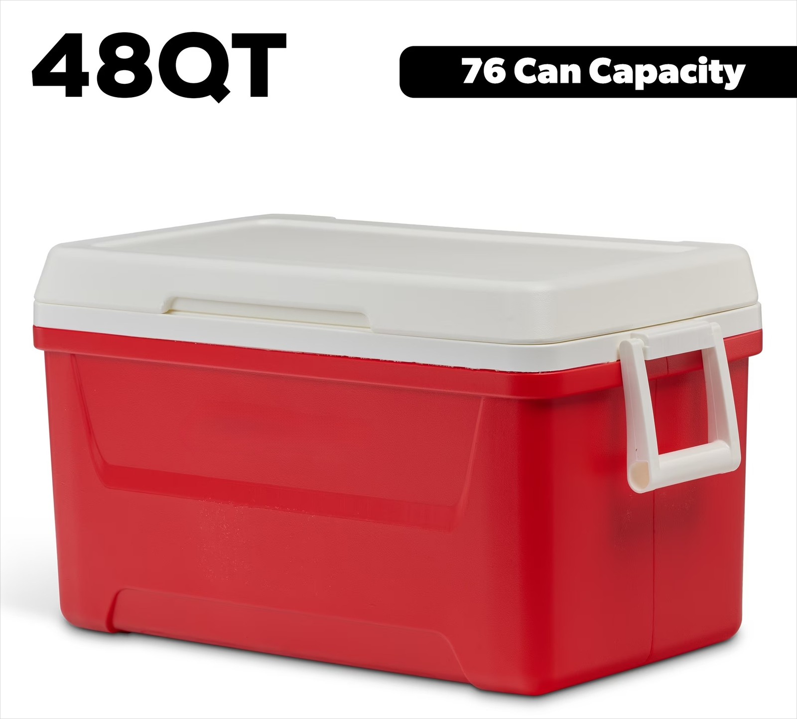 48 QT Laguna Hard Sided Ice Chest Cooler, Red