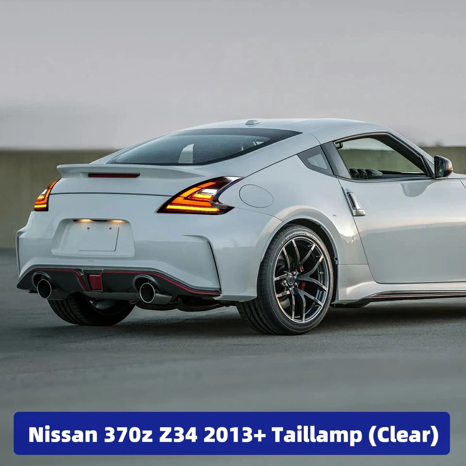 Smoke Pair LED Tail lights For Nissan 370Z Z34 2009-2020 Taillamp Rear Lamp Foto 2 de 4