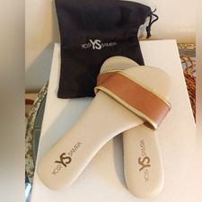 Yosi Samra brown and gold  slides size 10