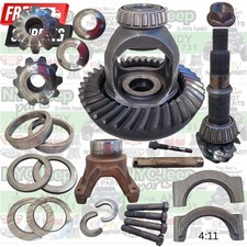 Rear 4.11 Gears Jeep Wrangler Yj Tj Dana 35 Axle Differential Ring Pinion Gear