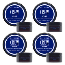 American Crew Men's Whip Styling Cream, Like Hair Gel with Light Hold, 4 Pack