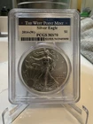 2014-W $1 American Silver Eagle PCGS MS70 - West Point Label