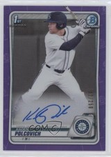 2020 Bowman Draft Chrome Picks Purple Refractor 182/250 Kaden Polcovich Auto 0g4