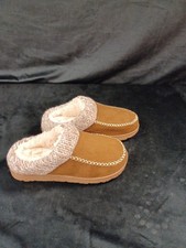 Dearfoams Brown Cozy Comfort Slip-on Moccasins Slippers Size 7/8