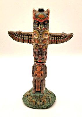 Elastolin Indianer Totempfahl Figur - Indianer Western Accesso