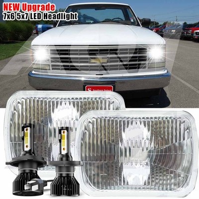 For Chevrolet C2500 1988-2002 Pair 5X7'' 7x6'' LED Headlights High/Low DRL Beam