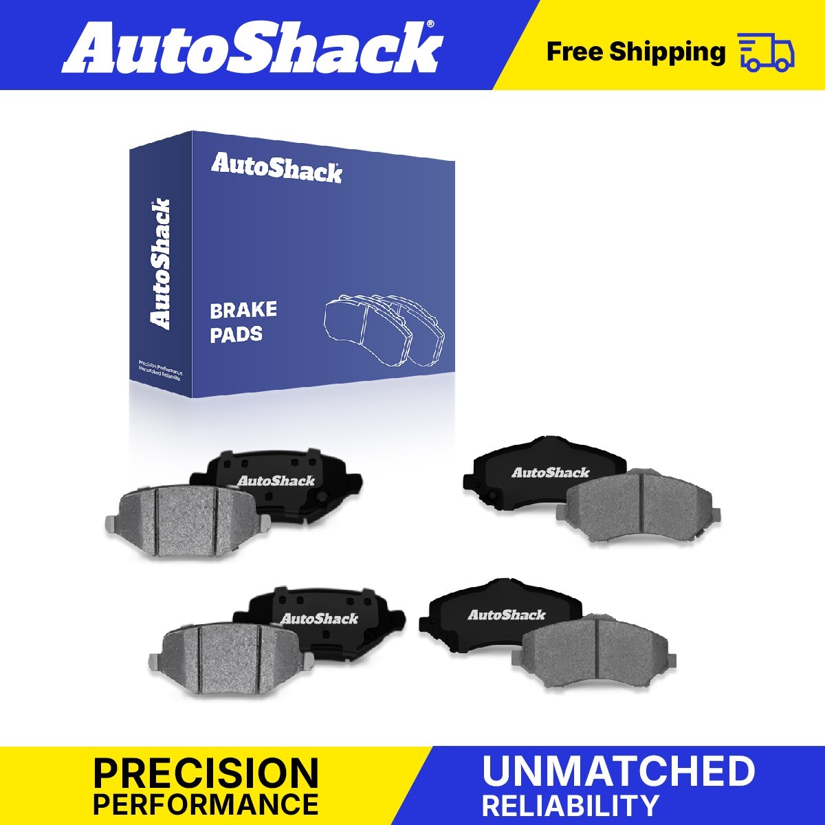 Front Rear Ceramic Brake Pad Set for 2012-2016 Dodge Grand Caravan