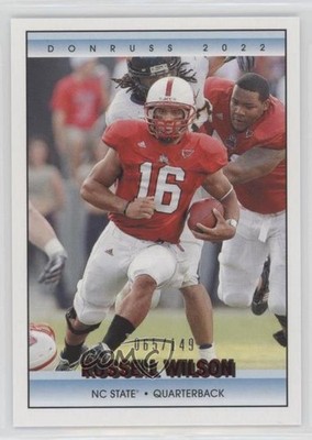 2022 Panini Chronicles Draft Picks Donruss Retro Red /149 Russell Wilson #17 9v7