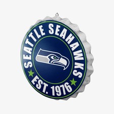 Seattle Seahawks Bottle Cap Sign - Est 1976 - Room Bar Decor NEW 13.5"