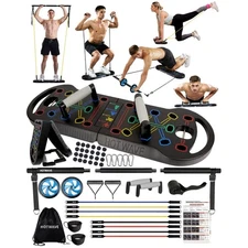 20 in 1 Folding Push Up Bar with Resistance Bands - For All Fitness Levels