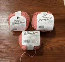 Lion Brand Yarn, Cotton Bamboo Linen, Discontinued Cherry Blossom, Lot of 3, #2