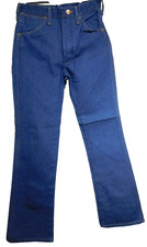 Wrangler Blue Jeans 27x30 Hemmed Made in USA 935DEN Pre-washed Flare