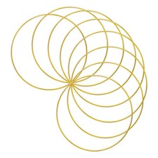 8Pcs 6/8/10/12 Inch Gold Macrame Dream Catcher Rings, Metal Hoop DIY(8in) | H...