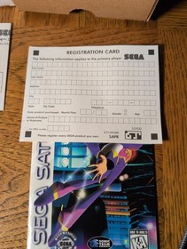 NIGHTS INTO DREAMS CONTROL PAD BUNDLE COMPLETE CIB Reg Card VGC Disc Sega Saturn