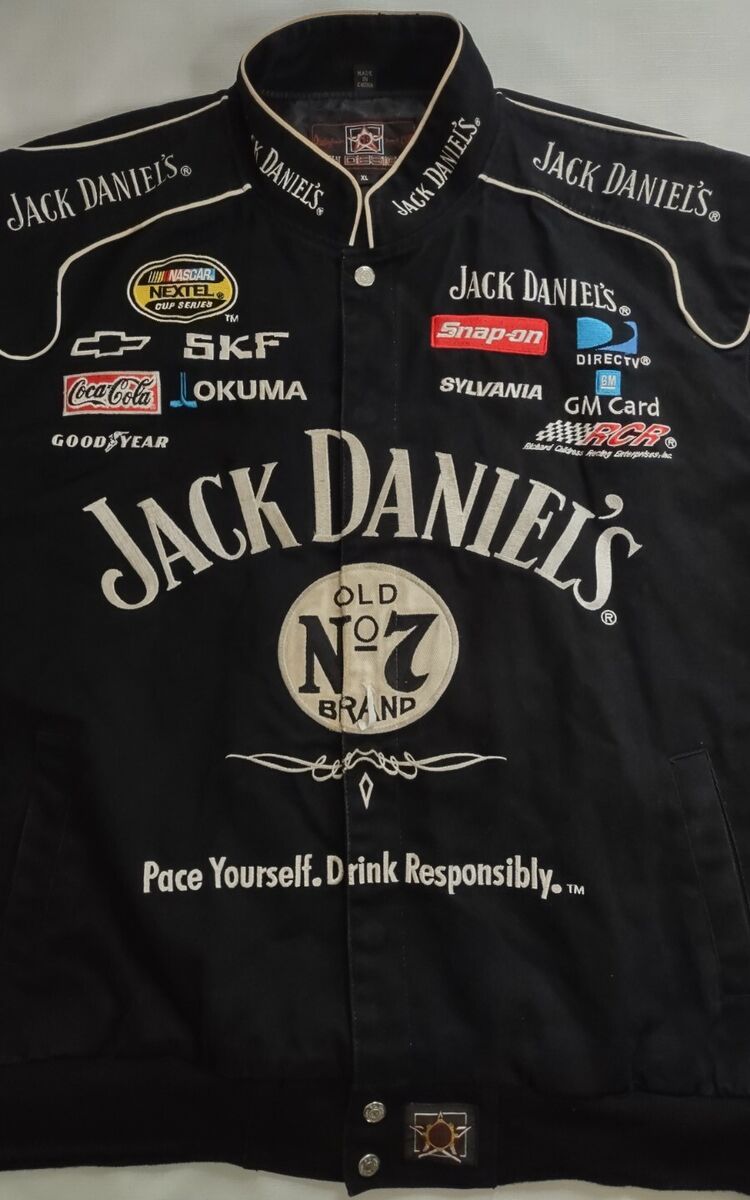 VINTAGE JH DESIGN JACK DANIELS AUTHENTIC RACING CREW BOMBER VINTAGE JH DESIGN JACK DANIELS AUTHENTIC RACING CREW BOMBER