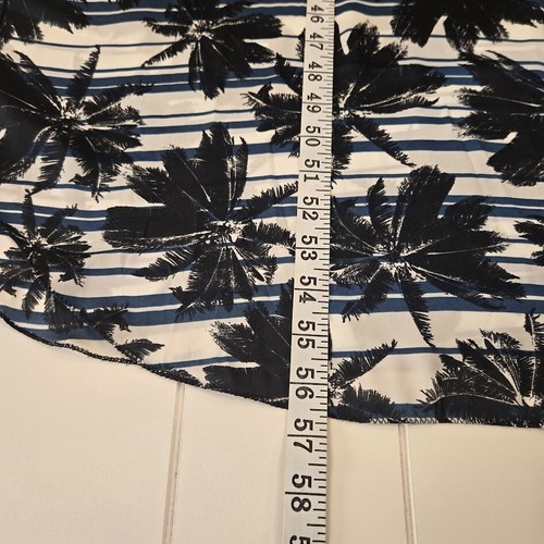 L'AGENCE Palm Tree Maxi Dress Blue White Stripe Sleeveless Size SMALL Beach - Picture 11 of 11