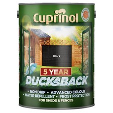 Cuprinol Ducksback Paint Garden Fence Shed Wood Treatment Non Drip Paint 5 Ltr