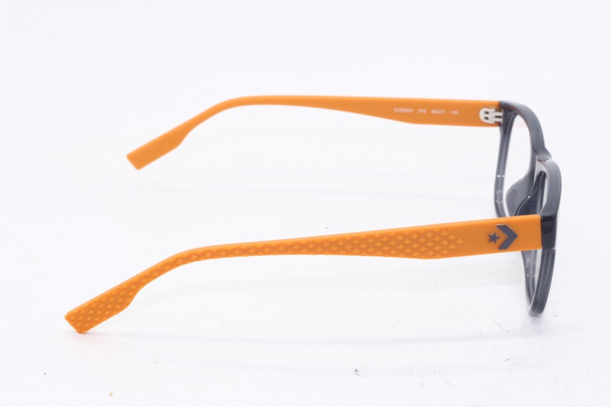 Converse Cv5052Y 015 Clear Gray Orange Authentic Eyeglasses 49-17-140 NEW CONVERSE CV 5052Y 015 CLEAR GREY YELLOW AUTHENTIC  main image 2