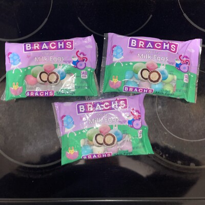 3 Bags (5 oz each) Brach's Easter Malted Milk Chocolate Eggs