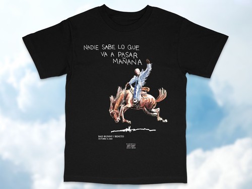 BAD BUNNY TSHIRT NADIE SABE LO QUE VA PASAR MANANA - 第 2/8 張圖片