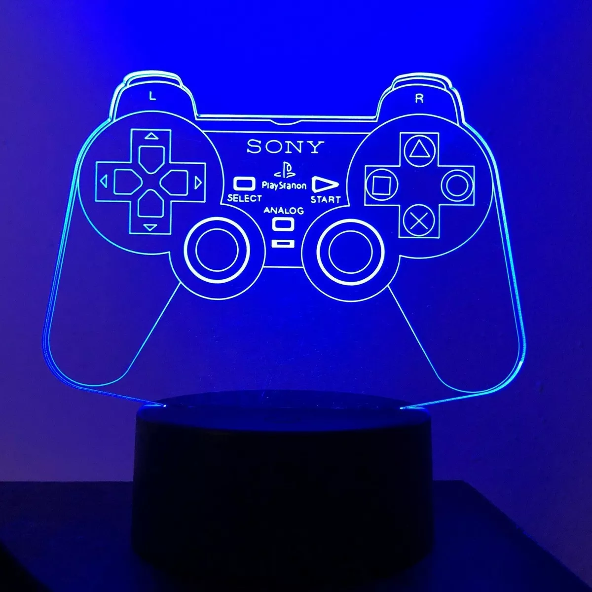 PLAY STATION CONSOLE GAMER PS4 3D Acrylic LED 7 Colour Night Light