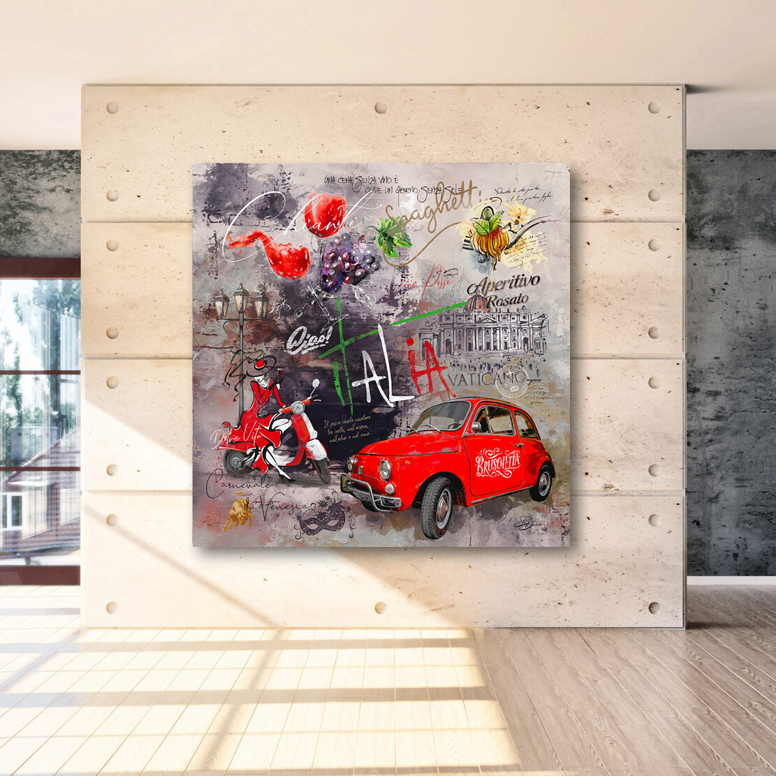 Lienzo Italia Pop Art arte mural arte Dolce Vita restaurante lienzo imagen